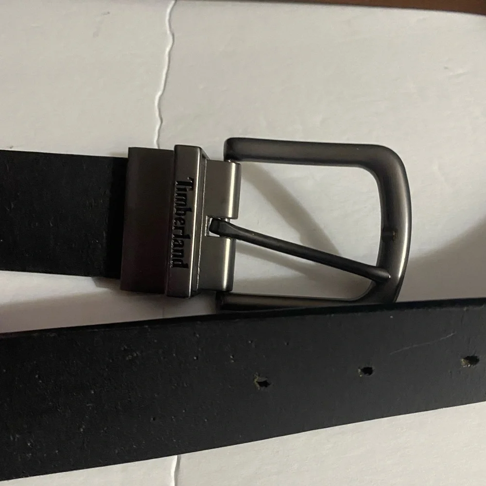 TIMBERLAND Belt, Full Grain Leather, Reversible Black, Brown, Sz 48​, 3X